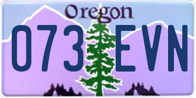 OR license plate 073EVN