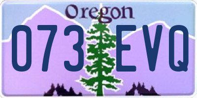 OR license plate 073EVQ