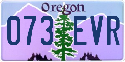 OR license plate 073EVR