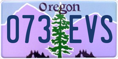 OR license plate 073EVS