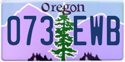 OR license plate 073EWB