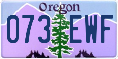 OR license plate 073EWF