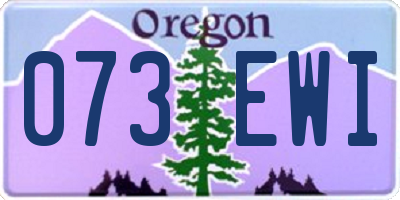 OR license plate 073EWI