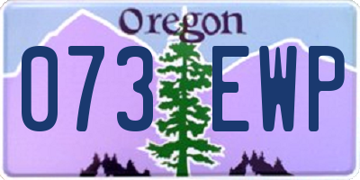 OR license plate 073EWP