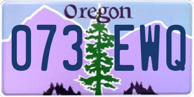 OR license plate 073EWQ