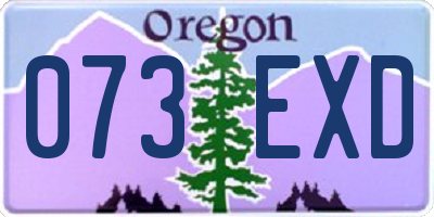 OR license plate 073EXD