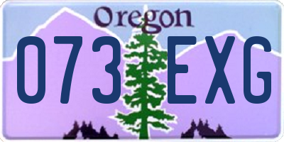 OR license plate 073EXG