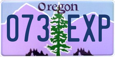 OR license plate 073EXP