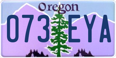 OR license plate 073EYA