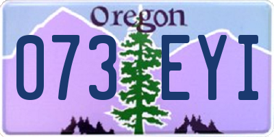 OR license plate 073EYI