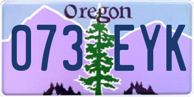 OR license plate 073EYK