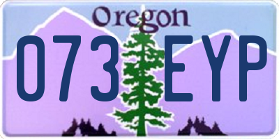 OR license plate 073EYP
