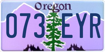 OR license plate 073EYR