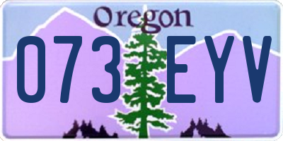OR license plate 073EYV