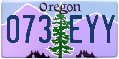 OR license plate 073EYY
