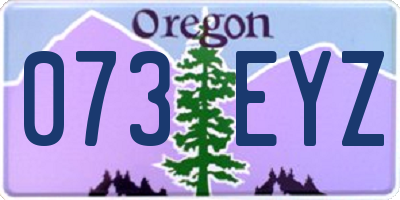 OR license plate 073EYZ