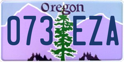 OR license plate 073EZA