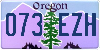 OR license plate 073EZH