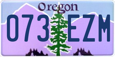 OR license plate 073EZM