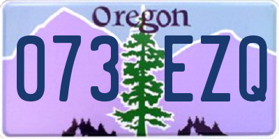 OR license plate 073EZQ