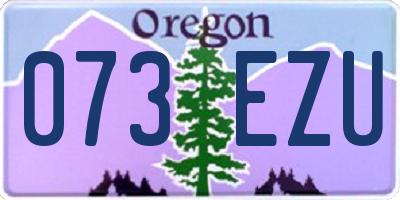OR license plate 073EZU