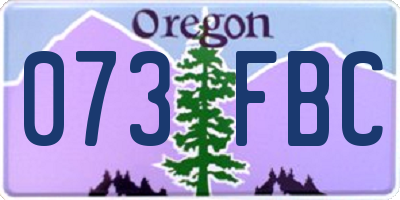 OR license plate 073FBC