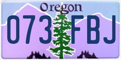 OR license plate 073FBJ