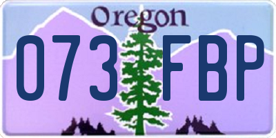 OR license plate 073FBP