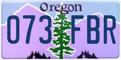 OR license plate 073FBR