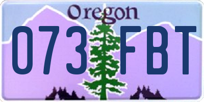 OR license plate 073FBT