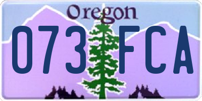 OR license plate 073FCA