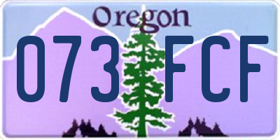 OR license plate 073FCF
