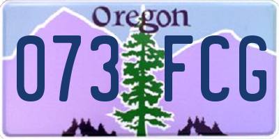 OR license plate 073FCG