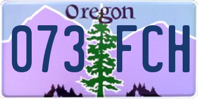 OR license plate 073FCH