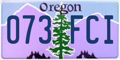 OR license plate 073FCI