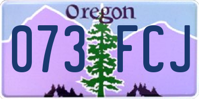 OR license plate 073FCJ