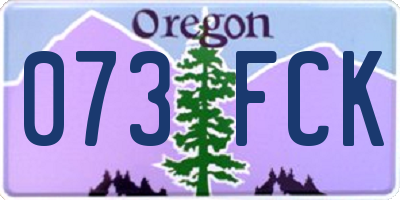 OR license plate 073FCK