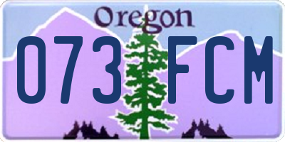 OR license plate 073FCM