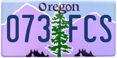 OR license plate 073FCS