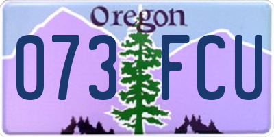 OR license plate 073FCU
