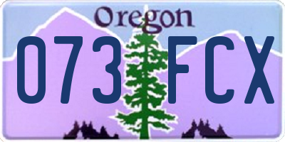 OR license plate 073FCX