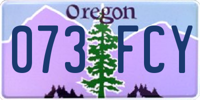 OR license plate 073FCY