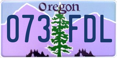 OR license plate 073FDL