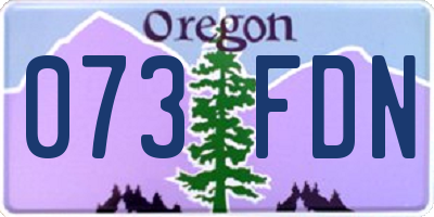 OR license plate 073FDN
