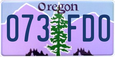 OR license plate 073FDO
