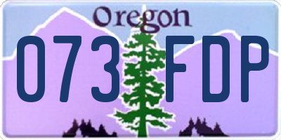 OR license plate 073FDP