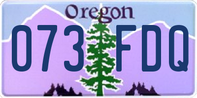 OR license plate 073FDQ