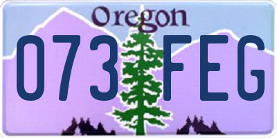 OR license plate 073FEG