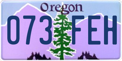 OR license plate 073FEH