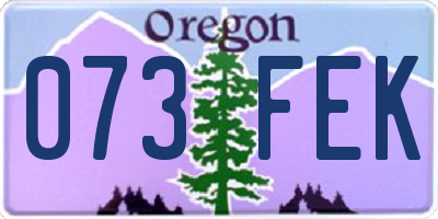 OR license plate 073FEK